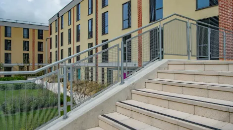step flags laid at brighton uni