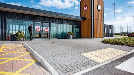 Europa block paving at Temple Farm 