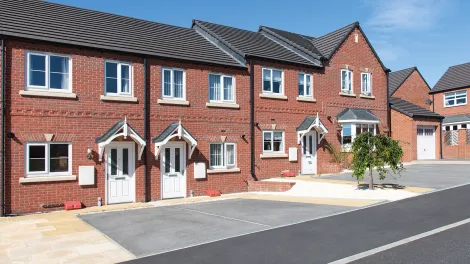 Foundationcrete used in driveway application at new housing development