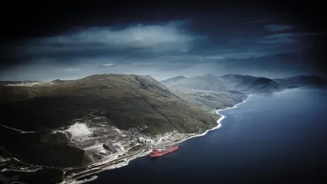 Glensanda Quarry from above