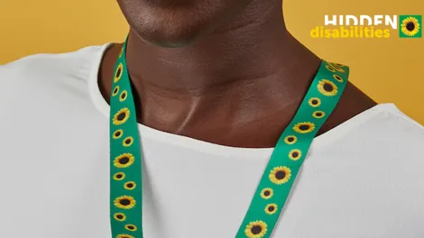 Hidden disabilities sunflower lanyard