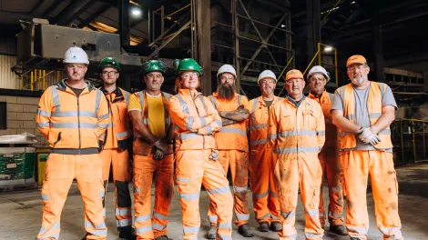 Concrete Products Factory Manager, Alison Burnett with her team