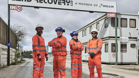 The team at Holcim's Land Recovery Bordesley Green Recycling Centre