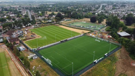 Looking down on the London Lionesses new 3g pitch from up high