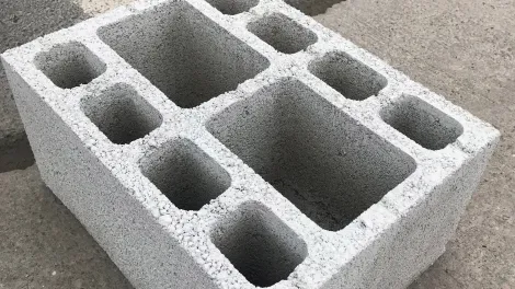 Large concrete foundation block