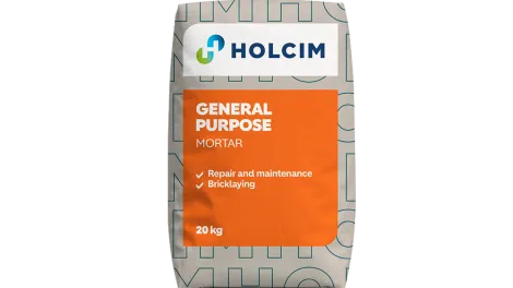 bag with the text general purpose mortar