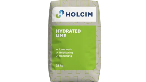 bag with the text hydrated lime