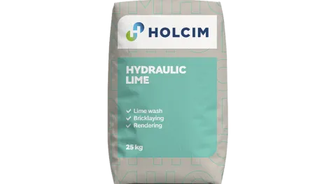 Bag with the text hydraulic lime