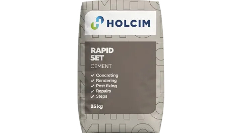 cement bag with the text rapid set cement