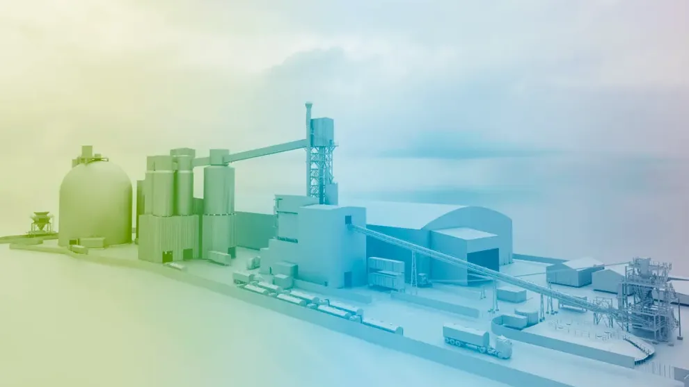 3D model of Tilbury Cement Terminal in London