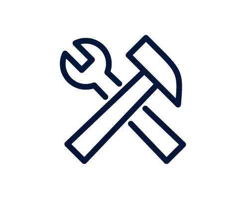 Icon of a hammer and wrench