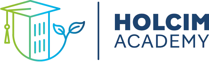Logo for Holcim Academy along with text reading Holcim Academy