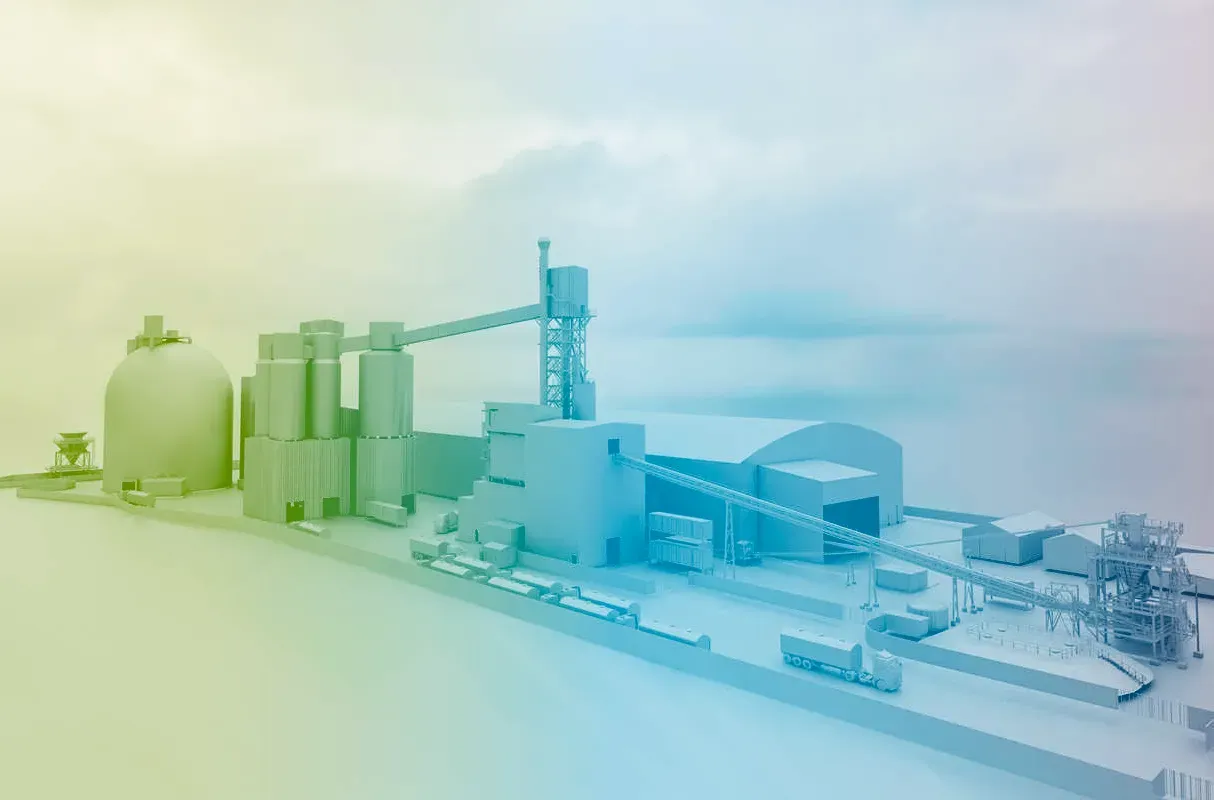3D model of Tilbury Cement Terminal in London