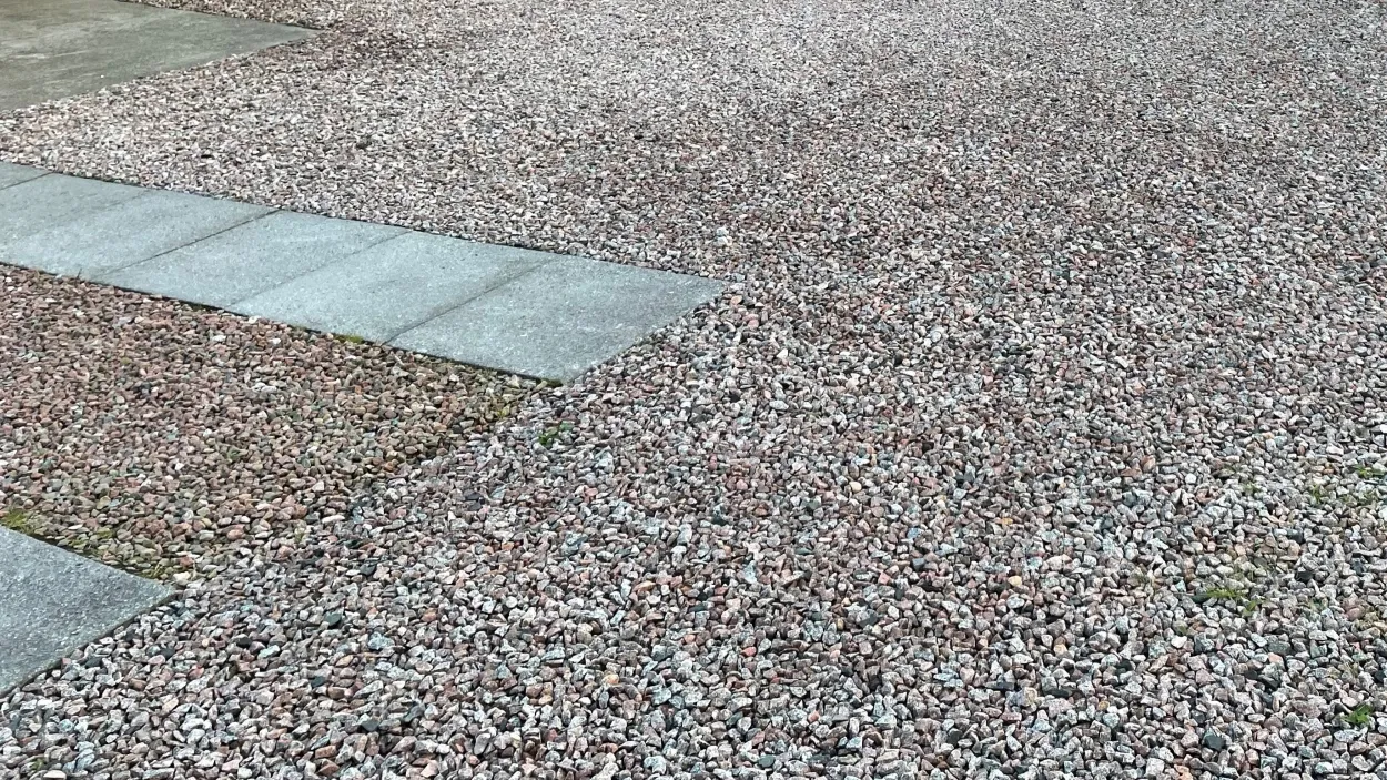 Glensanda granite aggregate on a driveway