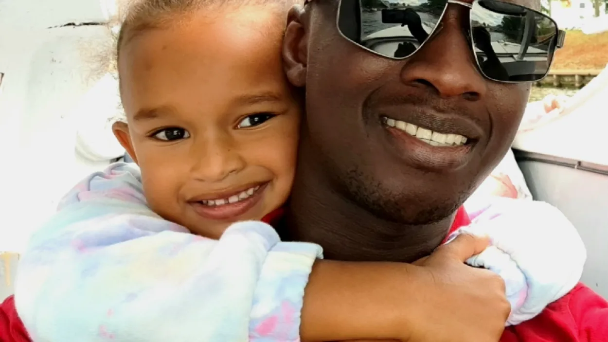 Mustapha Nyass and his daughter Maya