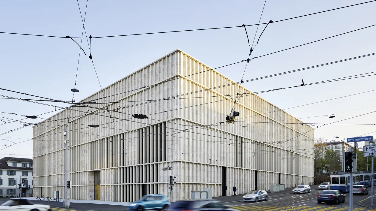 Kunsthause building from a street corner