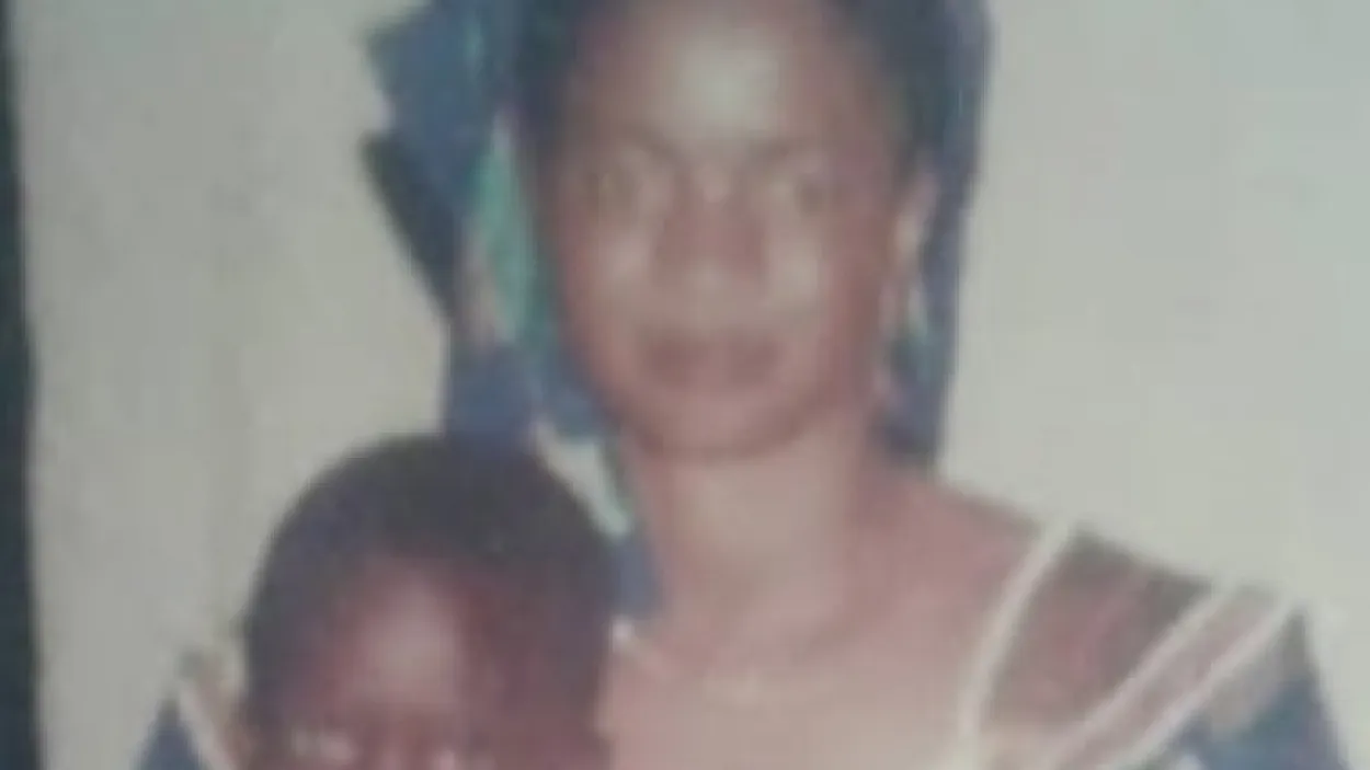 An old picture pf Mustapha Nyass and his mother 