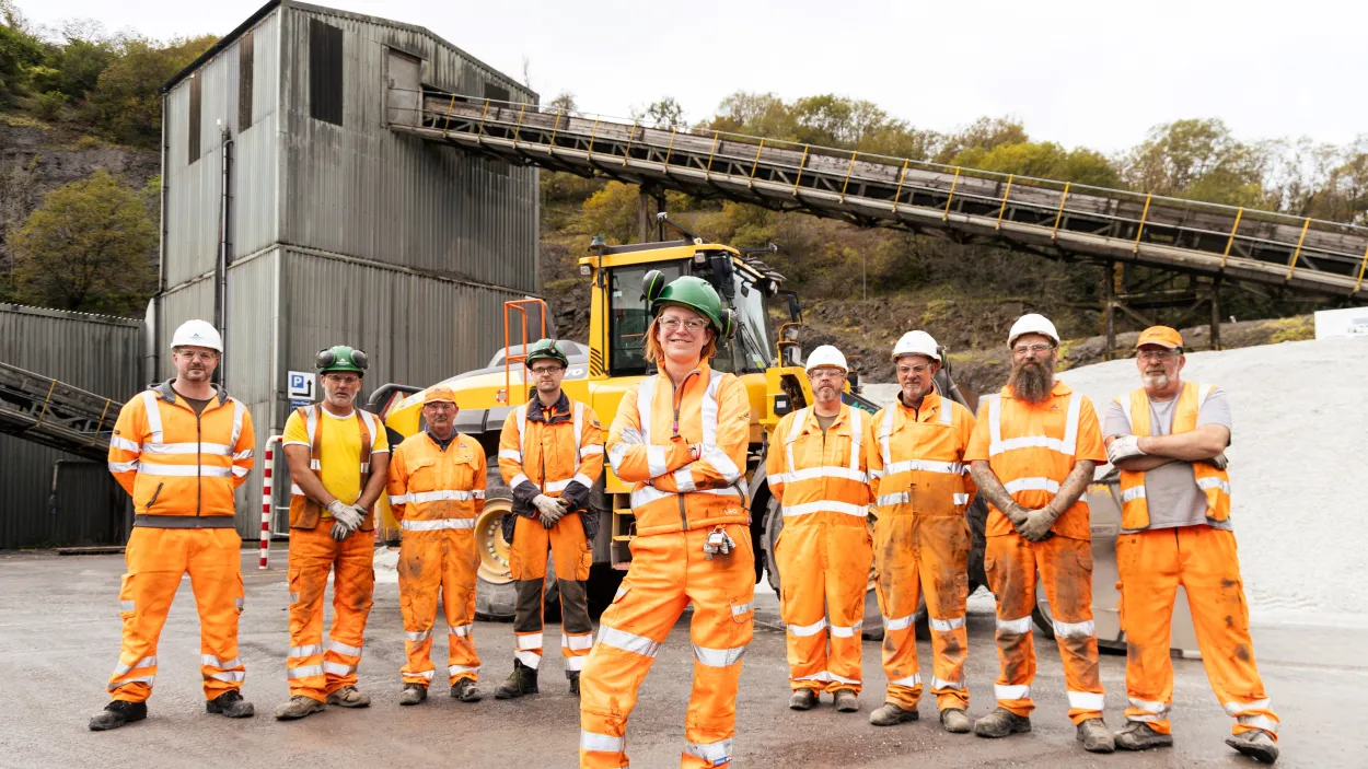 Factory Manager Alison Burnett with her team