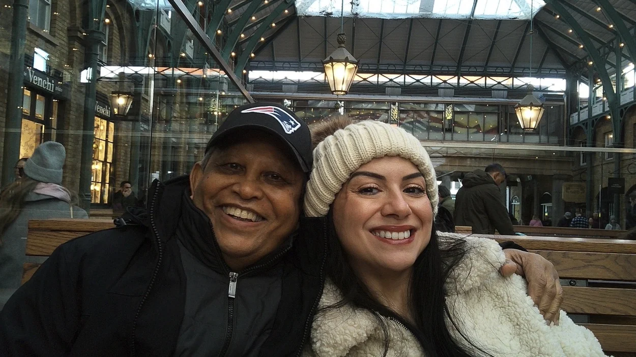 Quanity Surveyor Rebecca Neeworth and her dad Ralph