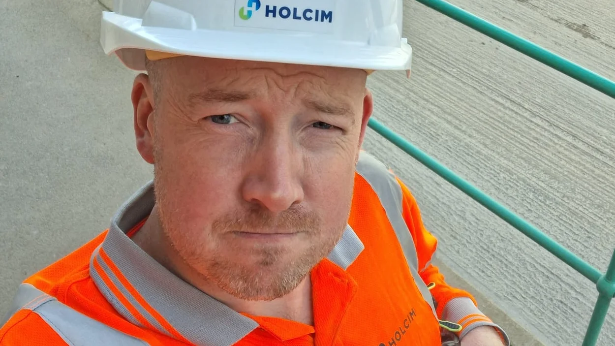 Rob Nutt of Holcim's Cement division in high viz PPE