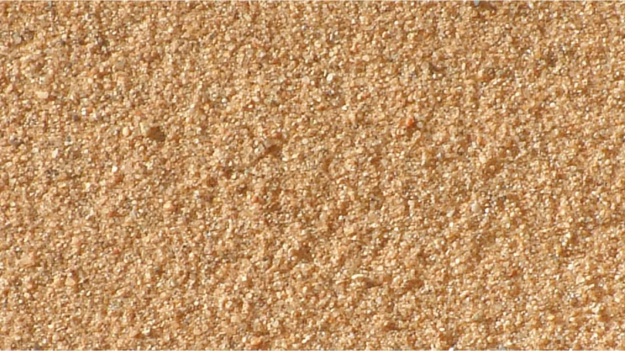Evenly distributed sand