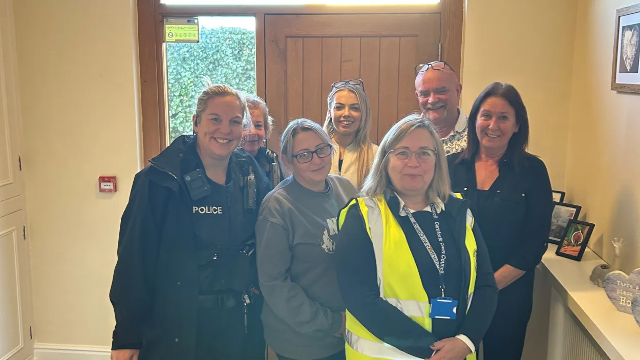 Liz Jones working in the local community with the Salvation Army