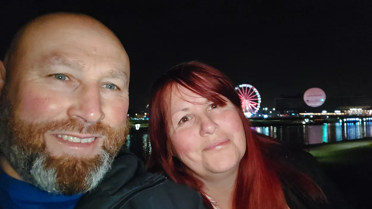 Menopause ambassador Mark Field with his wife.