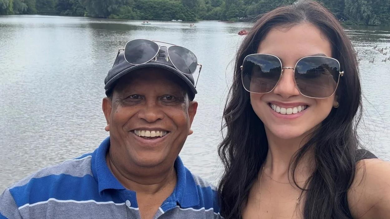 Quanity Surveyor Rebecca Neeworth and her dad Ralph