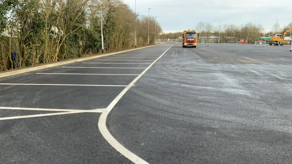 Babraham Park & Ride after being resurfaced