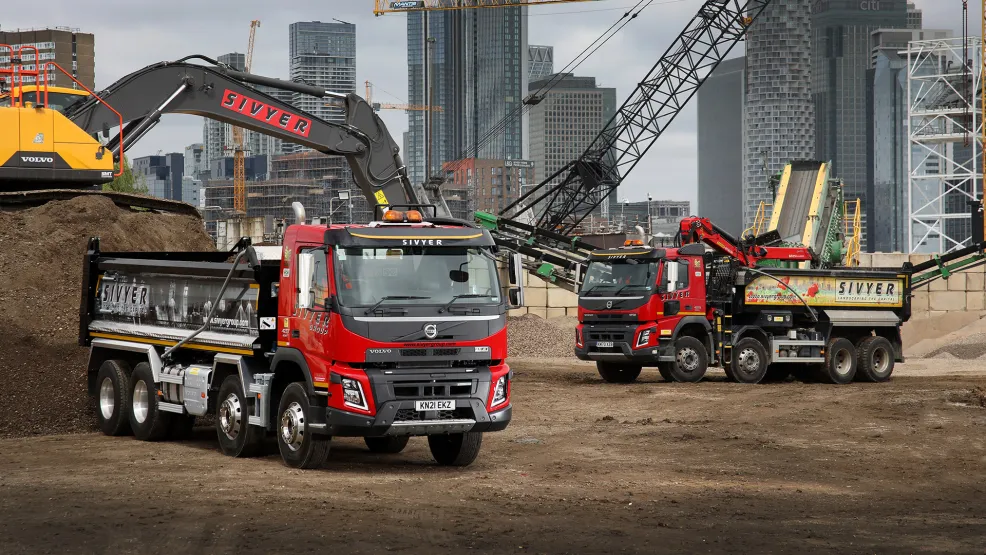 Sivyer Trucks in front of london skyline