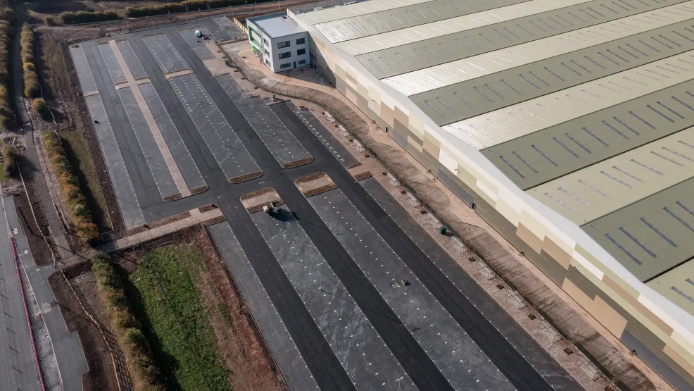 Aerial view of Pets at Home distribution centre