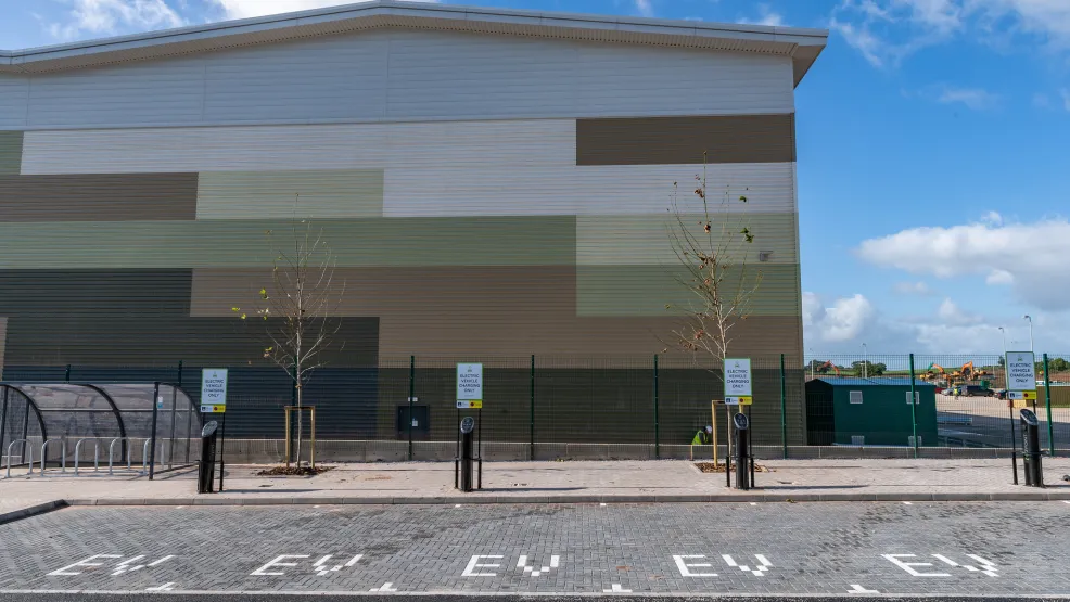EV charging spaces at Pets at Home distribution centre