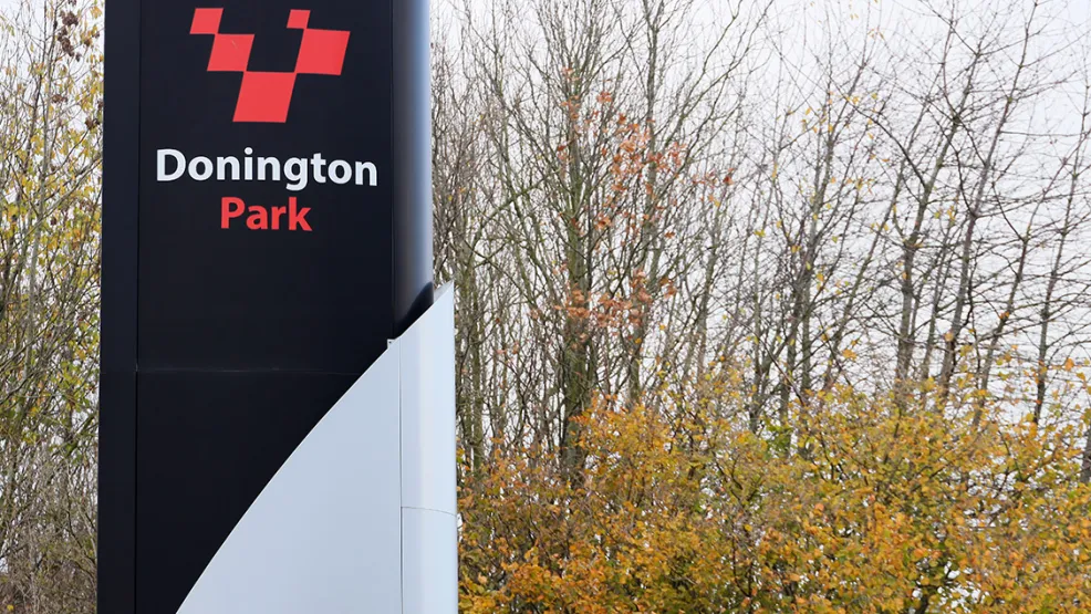 Donington Park entrance sign