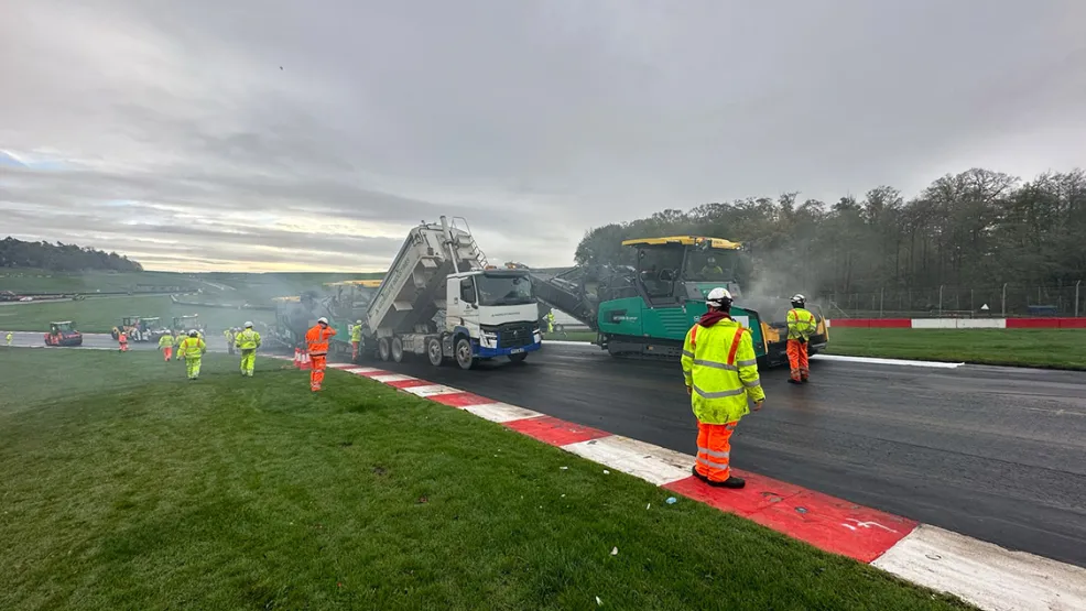 Donington Park resurfacing with SuperPrixmat Asphalt