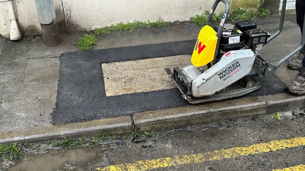 Supertrench job being flattened to a finish