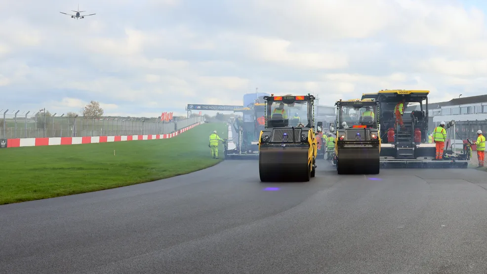 Plane over Donington Park race track