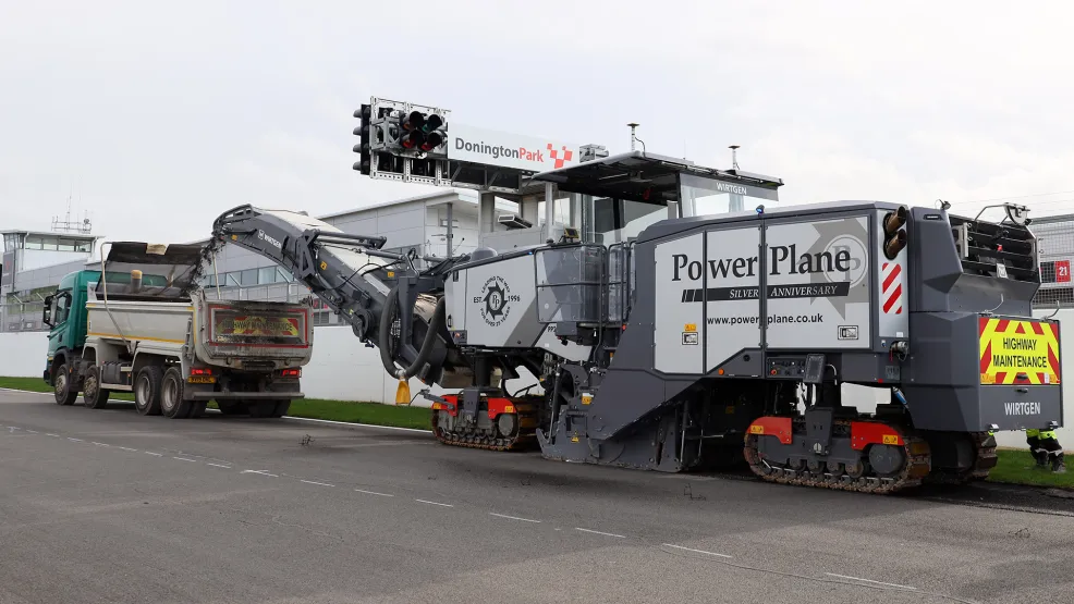 Wirtgen feeder at Donington Park