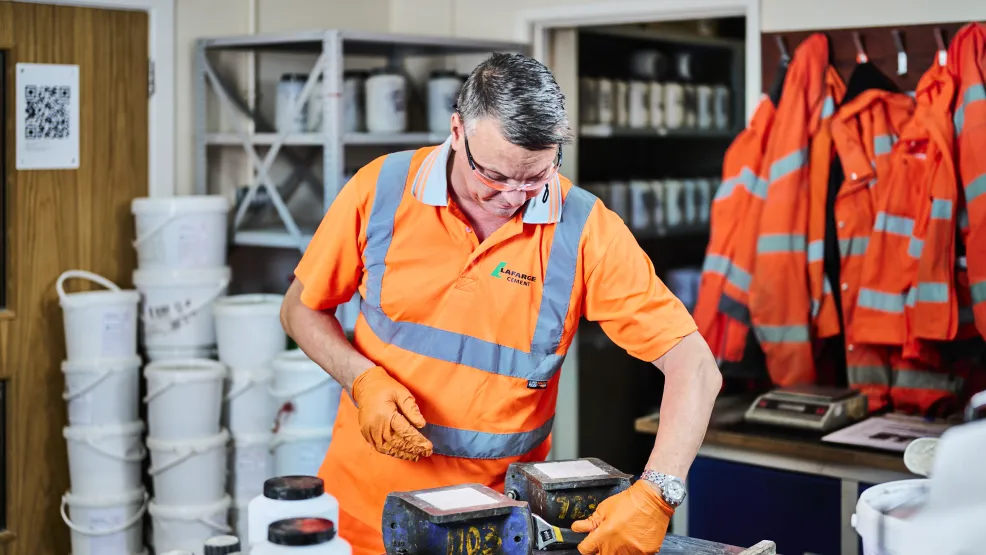 Concrete Cube Testing at Lafarge Cement Laboratory