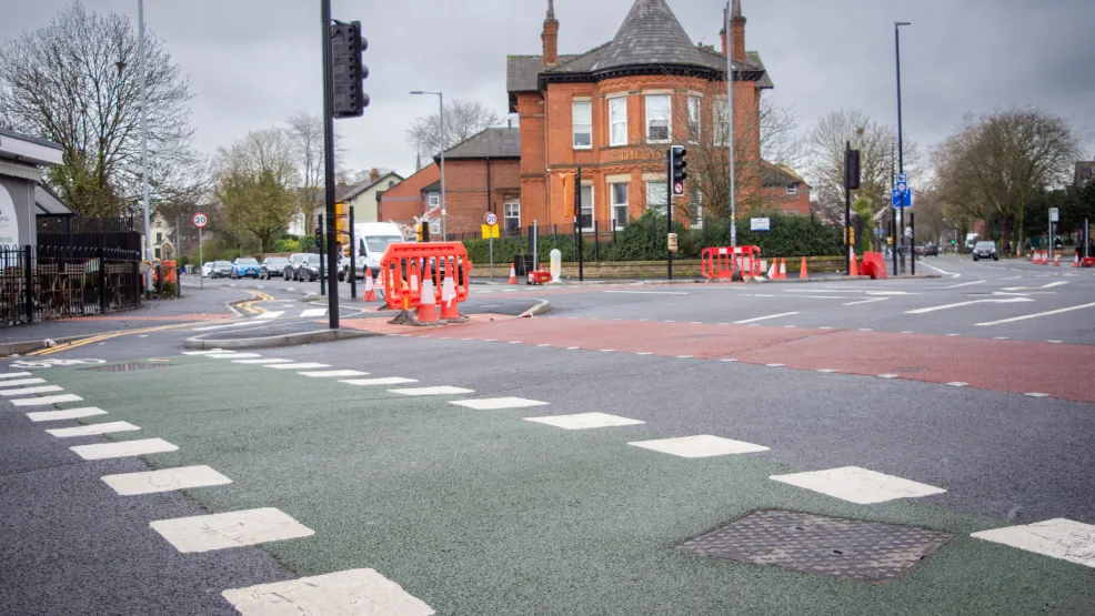 CYCLOPS Junction green demarkation area in Greater Manchester