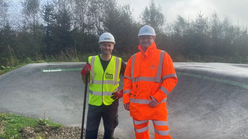 Bike Track contractor and Aggregate Industries account manager on site at Sutton Bank.jpg