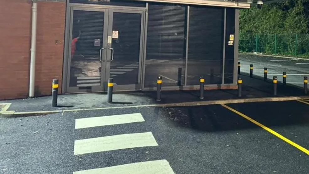 A view of Northern Asphalts head office car park after it's been resurfaced