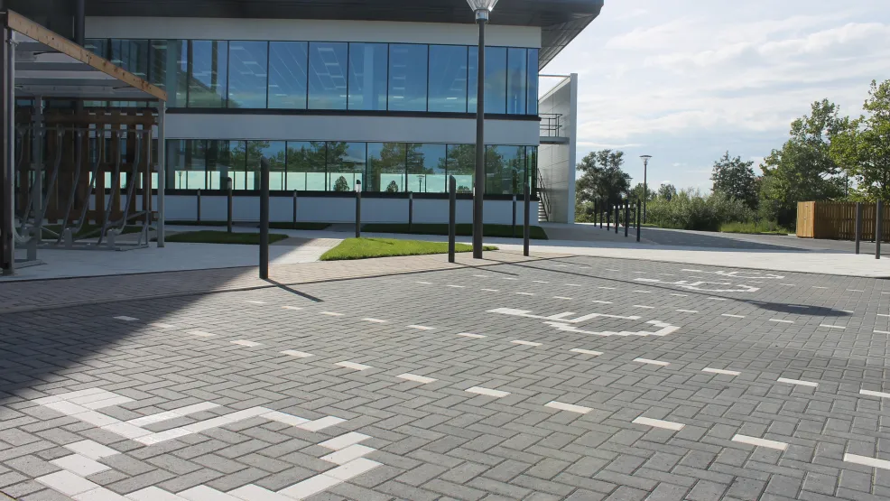 Europa concrete block paving on a Cambridge car park