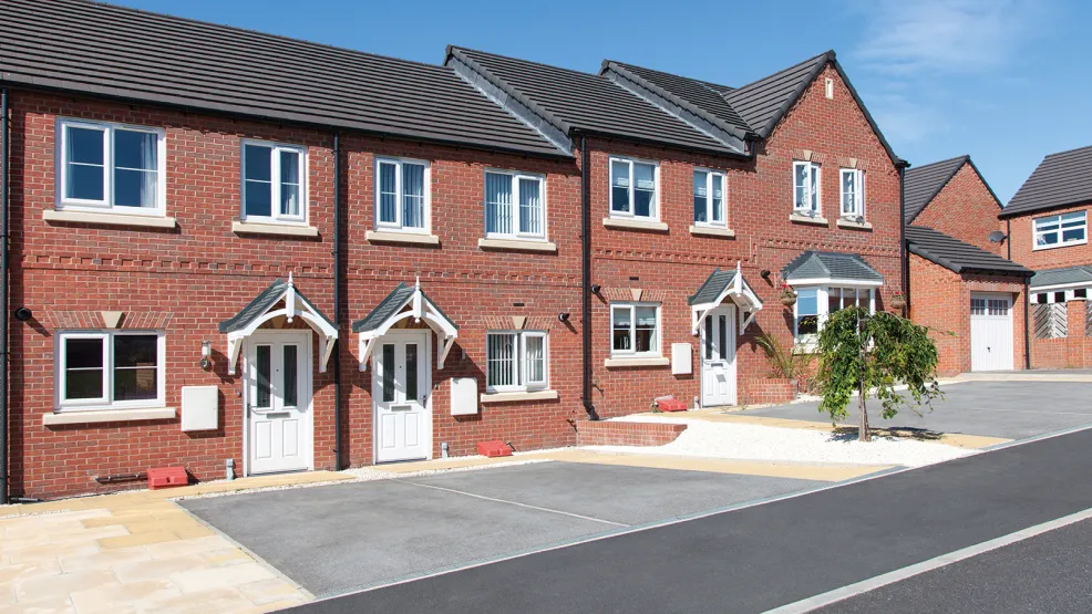 Foundationcrete used in driveway application at new housing development