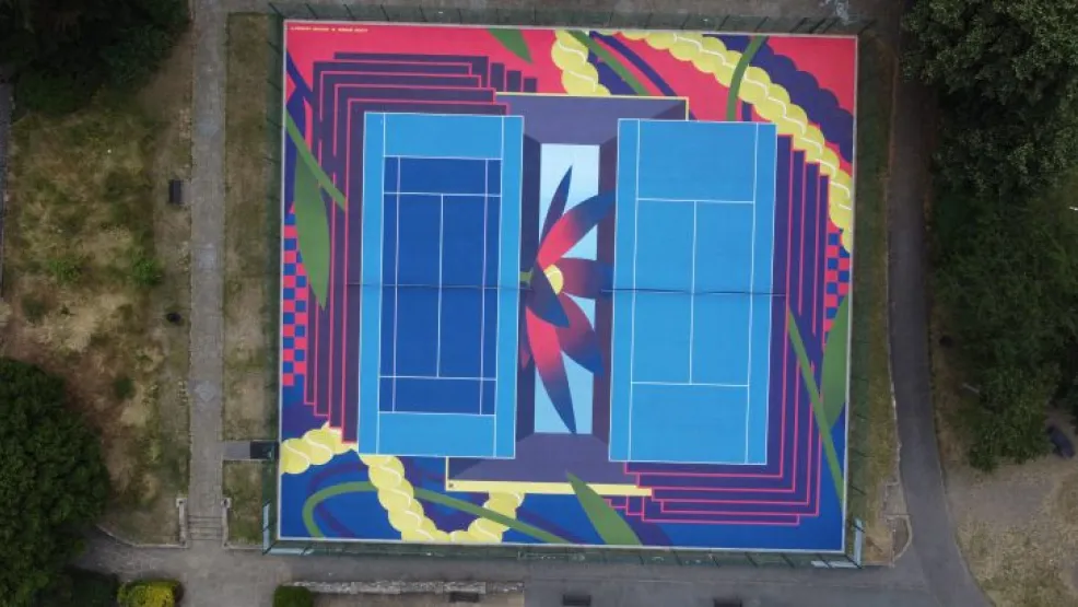 Bostall Gardens Tennis Court Overview