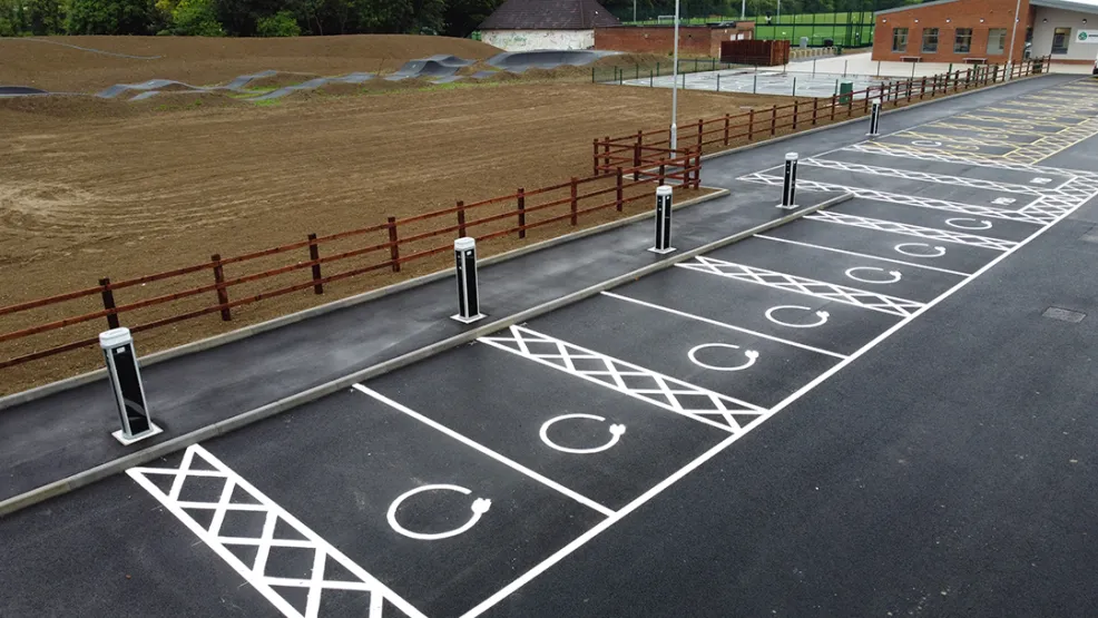 Swindon Cycle Track Car Park EV Station