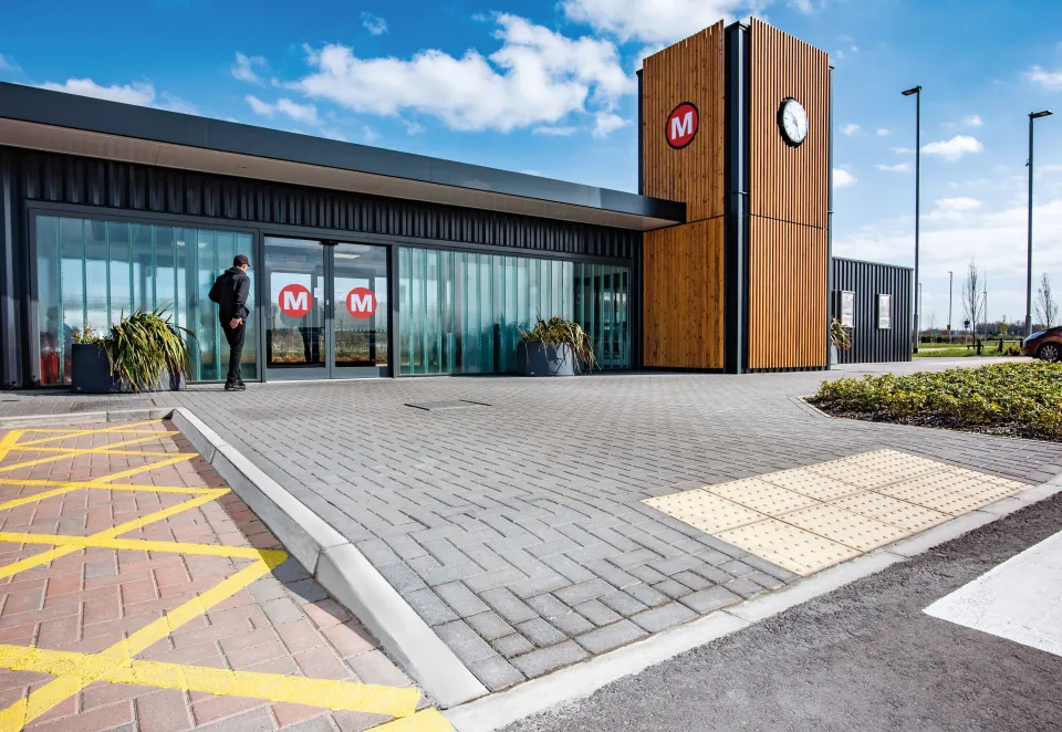 Europa block paving at Temple Farm 