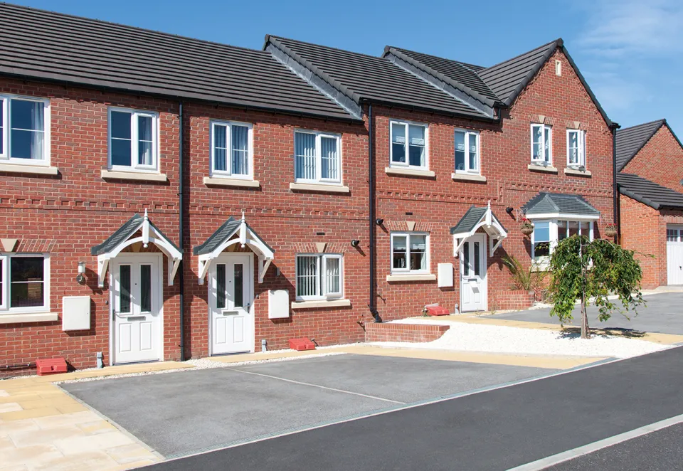 Foundationcrete used in driveway application at new housing development