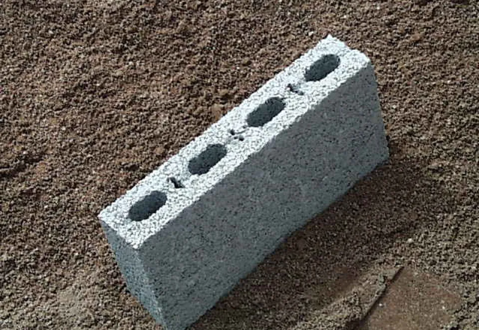 concrete block on sand