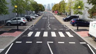 road in canning town that's just been resurfaced