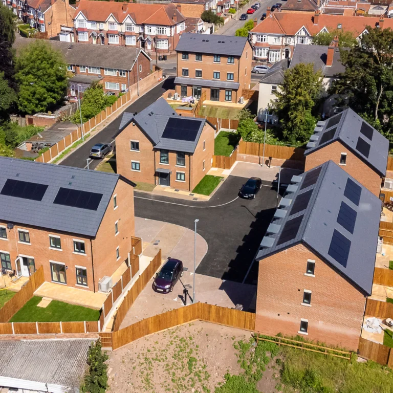Modern low-carbon house constructed using Besblock concrete blocks for Project 80.